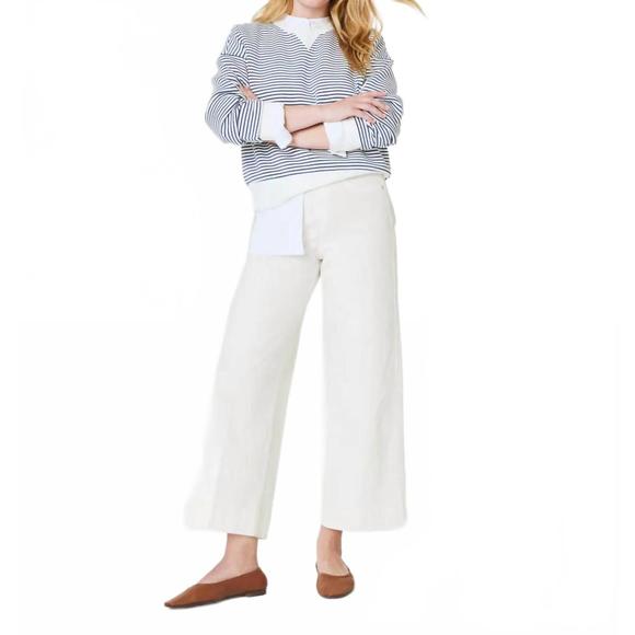 NEW SPANX cropped wide leg jeans in chalk wash - Picture 1 of 4